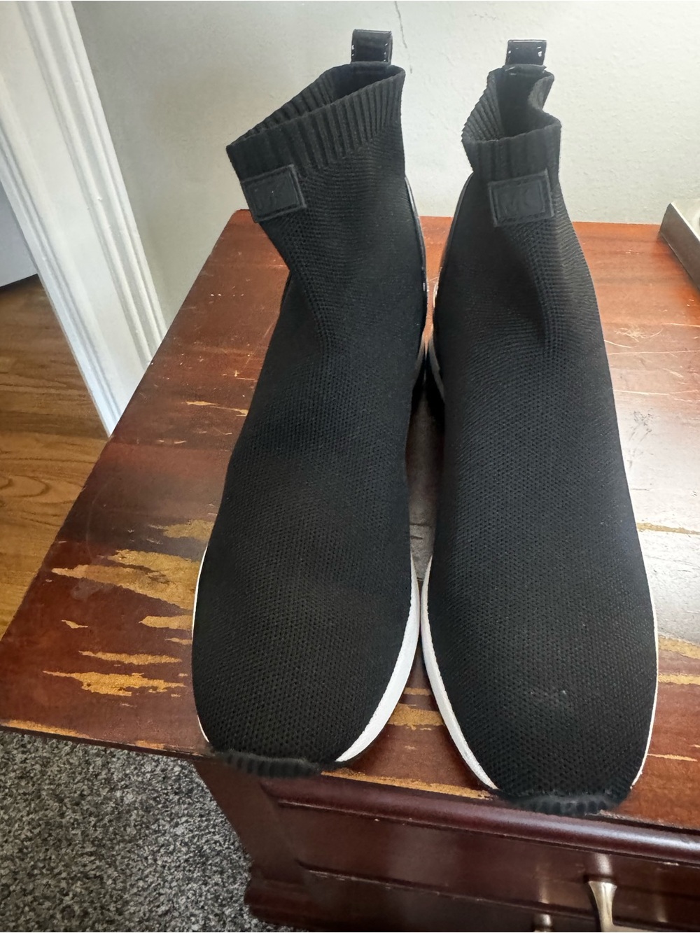 Women’s Michael  Kors Black Slip-On Knit Sock Sneakers